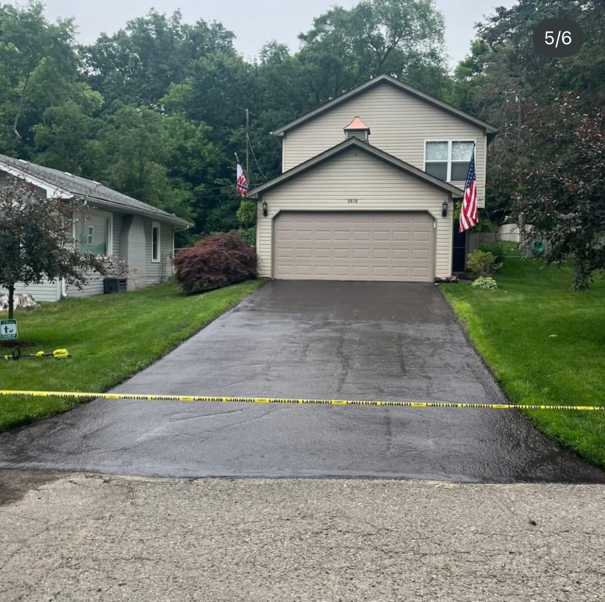 After sealcoating driveway